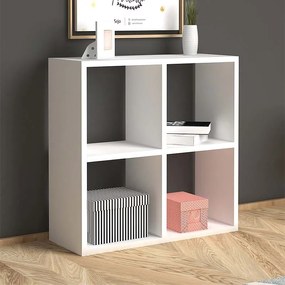 Βιβλιοθήκη Cube Megapap χρώμα λευκό 60x23x60εκ.