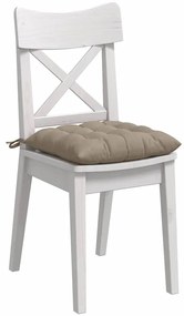 vidaXL Μαξιλάρια καθισμάτων 4 pcs Taupe 40 x 40 x 6 cm Μικροΐνες