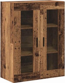 vidaXL Highboard 2 τμχ. Παλιό ξύλο 69,5 x 34 x 180 εκ.