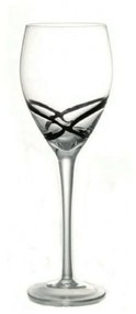 Ποτήρι Κρασιού Κολωνάτο X-treme 52.989.54 265ml Black Cryspo Trio Γυαλί