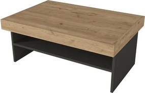 Stewehome Ορθογώνιο Τραπεζάκι Σαλονιού Ανθρακί 93.6x63.6x18 cm