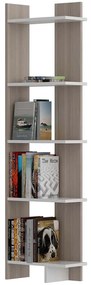 Βιβλιοθήκη Als 875ZNA3603 45x22x170cm Cordoba-White