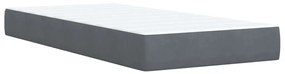 ΚΡΕΒΑΤΙ BOXSPRING ΜΕ ΣΤΡΩΜΑ ΣΚΟΥΡΟ ΓΚΡΙ 80X200 ΕΚ. ΒΕΛΟΥΔΙΝΟ 3292197