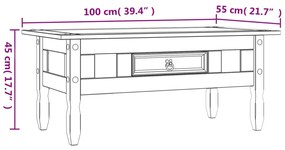 ΤΡΑΠΕΖΙ ΣΑΛΟΝΙΟΥ ΜΕΞΙΚ. ΣΤΙΛ CORONA ΓΚΡΙ 100X60X45 ΕΚ. ΠΕΥΚΟ 282625