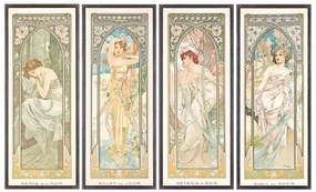 Mucha, Alphonse Marie - Εκτύπωση έργου τέχνης The Times of the Day; Les heures du jour , 1899, (40 x 24.6 cm)