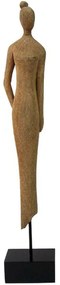 Διακοσμητική Φιγούρα Rezina II 312-000024 14x8x71cm Natural-Black Inart Wood