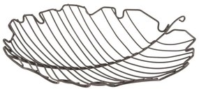 Φρουτιέρα Leaf L PT3971BK 31,5x8,5cm Black Present Time Metal