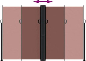 vidaXL Σκίαστρο Πλαϊνό Συρόμενο Καφέ 220 x 1000 εκ.