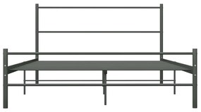 vidaXL Πλαίσιο Κρεβατιού Γκρι 120 x 200 εκ. Μεταλλικό