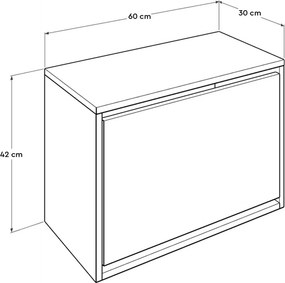 Παπουτσοθήκη Oslo Καρυδί PISO 60x30x42
