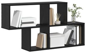 vidaXL Ράφι Τοίχου Μαύρη Δρυς 100x20x53 εκ. Επεξεργασμένο Ξύλο