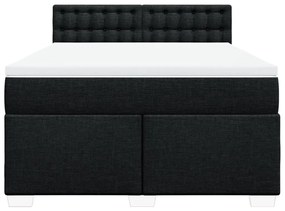 ΚΡΕΒΑΤΙ BOXSPRING ΜΕ ΣΤΡΩΜΑ ΜΑΥΡΟ 140X200 ΕΚ. ΥΦΑΣΜΑΤΙΝΟ 3288227