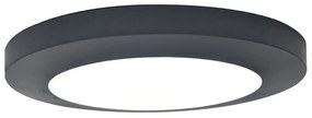 Φωτιστικό Οροφής - Πλαφονιέρα Kayah 6392202457 D30,5cm 3000K 1250Lm Black Lutec Aluminum,Opaline