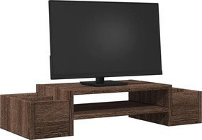 vidaXL Βάση Οθόνης με Αποθ. Καφέ Δρυς 70x27x15 εκ. Επεξεργ. Ξύλο