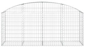 vidaXL Συρματοκιβώτιο Τοξωτό 200x50x80/100εκ. από Γαλβανισμένο Χάλυβα