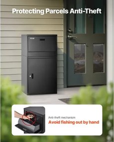 VEVOR Package Delivery Boxes for Outside 38.6 in Lockable Parcel Drop Box
