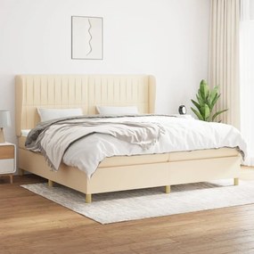 ΚΡΕΒΑΤΙ BOXSPRING ΜΕ ΣΤΡΩΜΑ ΚΡΕΜ 200X200 ΕΚ. ΥΦΑΣΜΑΤΙΝΟ 3128714