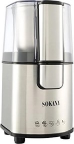 Sokany SM-3020S Ηλεκτρικός Μύλος Καφέ 200W με Χωρητικότητα 90gr Ασημί