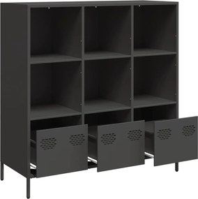 vidaXL Ντουλάπι Μαύρο 101,5x39x103,5 εκ. από Χάλυβα