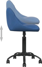 vidaXL Καρέκλα Γραφείου Μπλε Βελούδινη