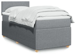 ΚΡΕΒΑΤΙ BOXSPRING ΜΕ ΣΤΡΩΜΑ ΑΝΟΙΧΤΟ ΓΚΡΙ 80X200 ΕΚ. ΥΦΑΣΜΑΤΙΝΟ 3289576