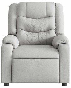 vidaXL καρέκλα ανάκλισης μασάζ Cloud Grey Fabric