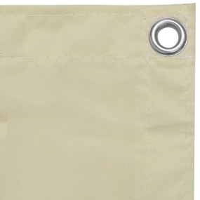 vidaXL Διαχωριστικό Βεράντας Κρεμ 120 x 300 εκ. Ύφασμα Oxford