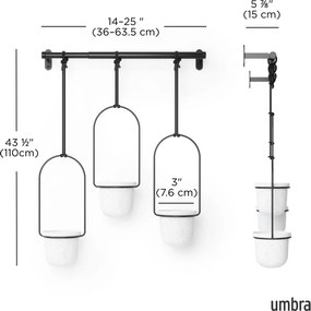 Σετ 3τμχ κρεμαστά κασπώ Umbra Triflora 1011748-660