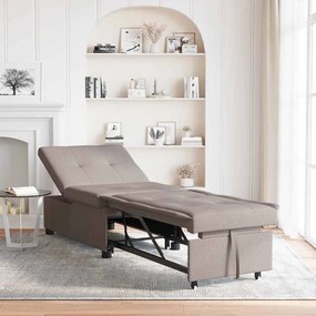 vidaXL Κρεβάτι καναπές Taupe 194 x 67 x 37 εκ ύφασμα