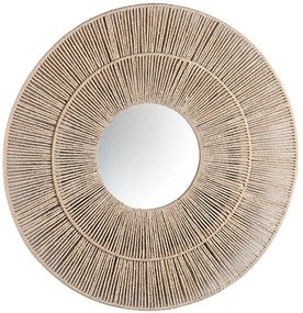 Καθρέπτης Τοίχου Marlene 2580130 Φ80cm Natural Mirrors &amp; More Σχοινί