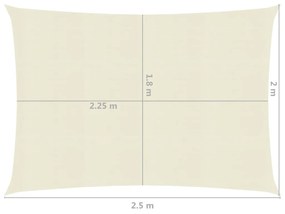 ΠΑΝΙ ΣΚΙΑΣΗΣ ΚΡΕΜ 2 X 2,5 Μ. ΑΠΟ HDPE 160 ΓΡ./Μ² 311171