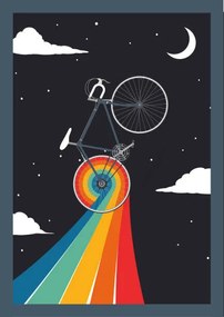 Εικονογράφηση cycling to the moon, martinwimmer