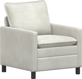vidaXL Καναπές Κρεμ 76 x 81 x 87,5 εκ Βελούδο