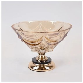 Τουρτιέρα Μεταλλική Με Γυαλί Χρυσό 29x13cm 754-11024 Estheti-754-11024-Χρυσό 754-11024