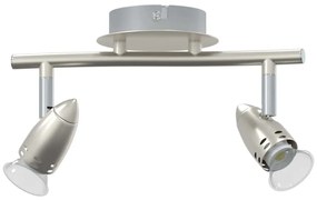 vidaXL Σποτ οροφής Ματ νικέλ 27 x 14 x 12 εκ Ατσάλι