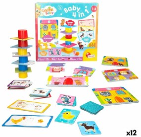 Παζλ Lisciani Giochi Carotina Baby 16 x 1 x 16,5 cm Φάρμα 4 σε 1 (12 Μονάδες)