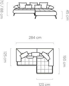 Γωνιακός καναπές Solido Mini-Gkri-Αριστερή