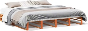 vidaXL Σκελετός Κρεβ. Χωρίς Στρώμα Καφέ Κεριού 200x200 εκ Μασίφ Πεύκο