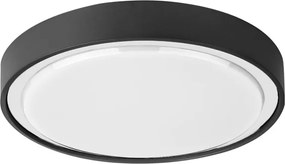 Πλαφονιέρα led στρόγγυλη πλαστική γραφίτης Ø360mm 28W 4000k θερμό λευκό φως στεγανή IP65