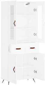vidaXL Ντουλάπι Λευκό 69,5x34x180 εκ. από Επεξεργασμένο Ξύλο