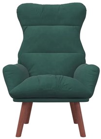 vidaXL Χαλαρωτική Πολυθρόνα Σκούρο πράσινο 69 x 74 x 93 εκ. Βελούδο