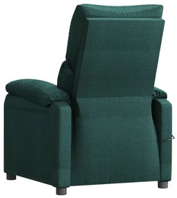 vidaXL Πολυθρόνα Ανακλινόμενη Ηλεκτρική Πράσινο Υφασμάτινη
