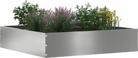 vidaXL Περίγραμμα γκαζόν Ασημί 60 x 60 x 13 εκ Επικαλυμμένος Χάλυβας