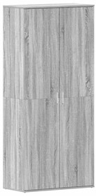 vidaXL Ντουλάπα Παπουτσιών Γκρι 80 x 39 x 180 εκ Επεξεργασμένο ξύλο
