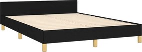 vidaXL Σκελετός Κρεβατιού Χωρίς Στρώμα Μαύρο 140x200 εκ.Υφασμάτινο
