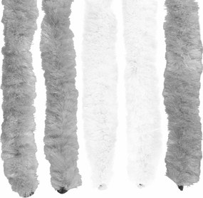 vidaXL Κουρτίνα εντόμων Chenille Γκρι και Λευκό 100 x 200 cm 100% PP