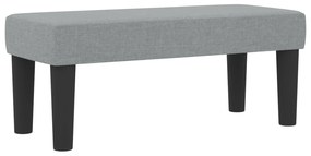 vidaXL Κρεβάτι Με Βάση και Στρώμα Ανοιχτό Γκρι 90x190 εκ. Ύφασμα