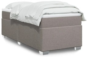 Κρεβάτι Boxspring με Στρώμα Taupe 90x190 εκ.Υφασμάτινο - Μπεζ-Γκρι