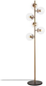 Φωτιστικό Δαπέδου Fazli 942FLG1511 35x22x163cm 6xE14 40W Gold-Clear Opviq