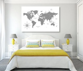 Εικόνα στο φελλό ενός αξιοπρεπούς χάρτη σε γκρι χρώμα - 90x60  place